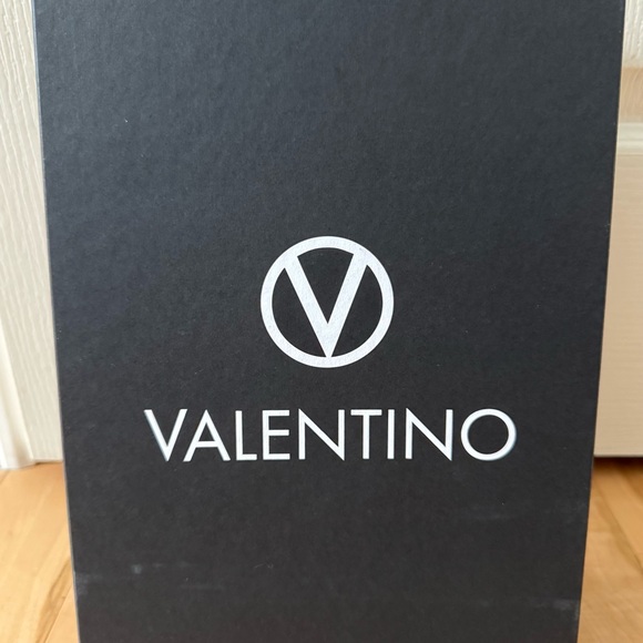 Valentino Cream & Gold Leather Slip-On Sneakers with Embellished Strap - Picture 6 of 6